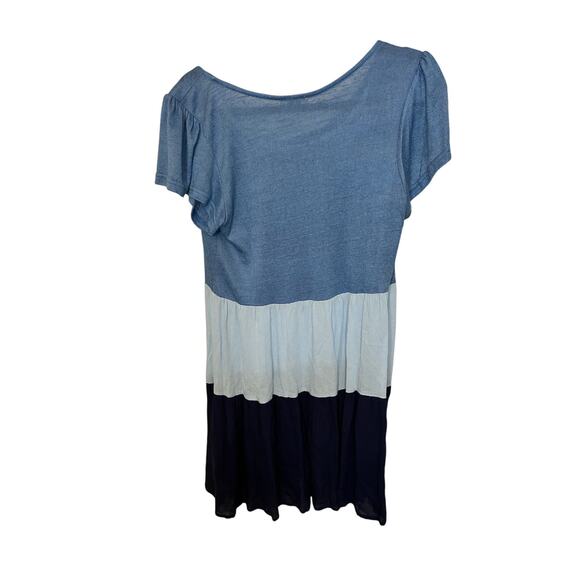 NWT Umgee Tiered Coastal Grandma Euro Summer Beachy Blue Cotton S Minimal Preppy - Picture 4 of 4